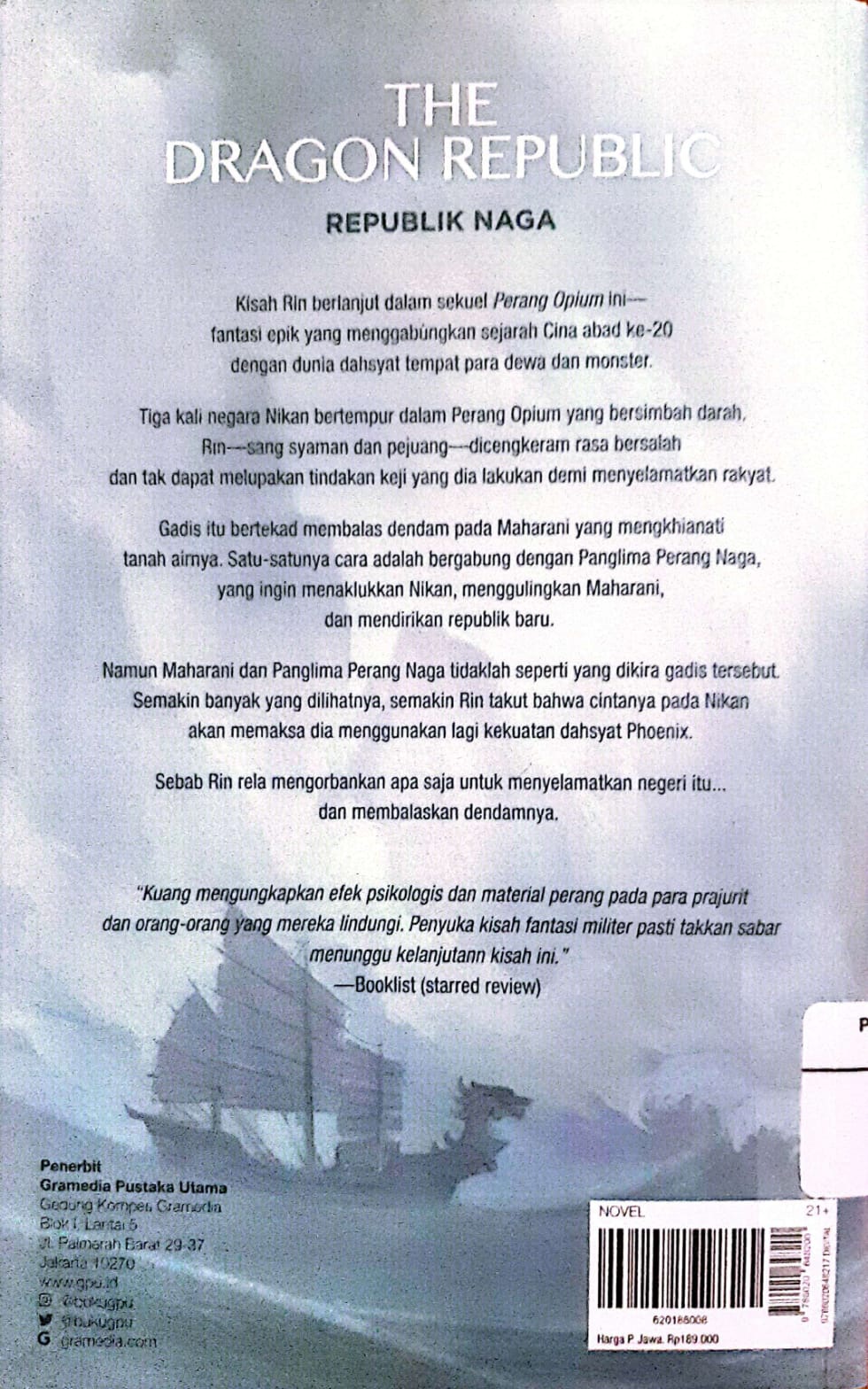 Sampul Belakang Buku The Dragon Republic.